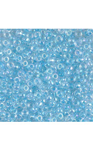 Miyuki rocailles Perlen 8/0 - Glacier blue lined crystal ab 8-269